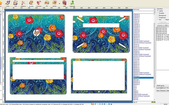 Macchina per la realizzazione di skin per laptop progettata per il fai-da-te personale e professionale con pacchetto completo di materiali e supporto software