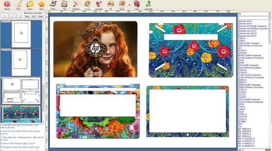 Macchina per la realizzazione di skin per laptop, ideale per pubblicità sui media e progetti personali fai-da-te, che offre capacità di creazione di protezioni per skin per laptop