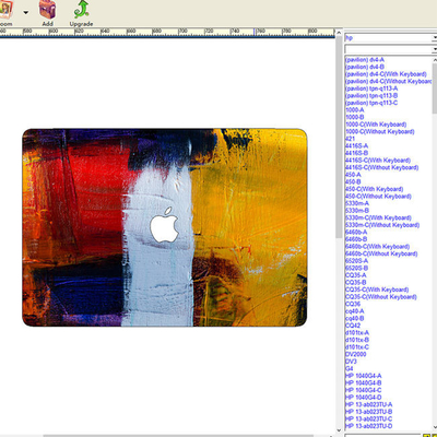 ODM Skin per laptop che rende il software per la skin personalizzato della macchina e il plotter grafico