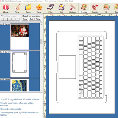 ODM Skin per laptop che rende il software per la skin personalizzato della macchina e il plotter grafico