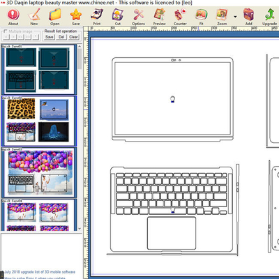 DAQIN Laptop Skin Sticker Cutting Machine con software di progettazione Laptop Skin Machine