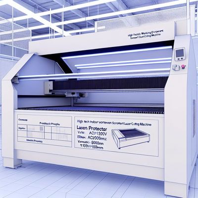Macchina per taglio laser per protezioni schermo per ambienti di lavoro interni, tensione AC220V/50Hz, dimensioni 1000*800*800mm