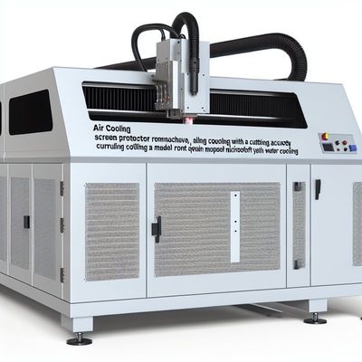 Macchina per il taglio laser di protezioni schermo con raffreddamento ad aria, alta precisione di taglio e raffreddamento ad acqua circolante