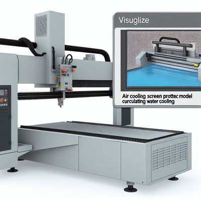 Macchina per il taglio laser di protezioni schermo con raffreddamento ad aria, alta precisione di taglio e raffreddamento ad acqua circolante