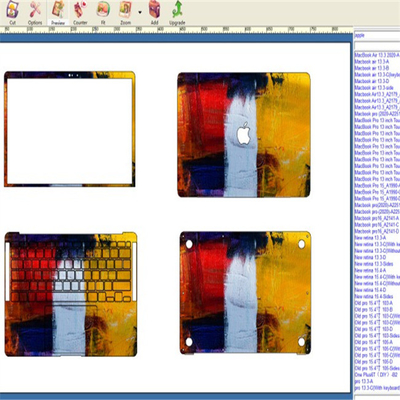 DAQIN Software e macchina per skin per laptop di dimensioni personalizzate per dispositivi mobili che realizzano adesivi in ​​vinile tagliati