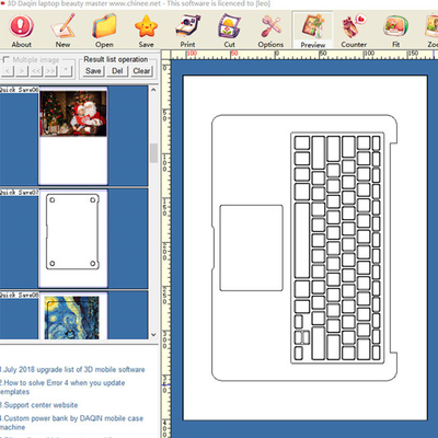 ODM Skin per laptop che rende il software per la skin personalizzato della macchina e il plotter grafico